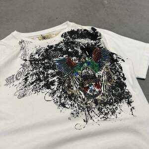 Franky Max Graphic Eagle and Shield Embroidered T-Shirt